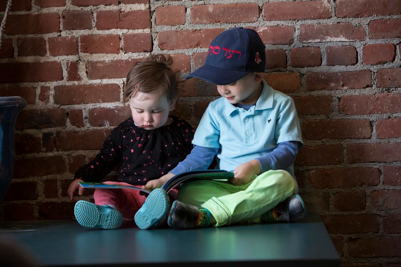 Grayden and Mischa reading