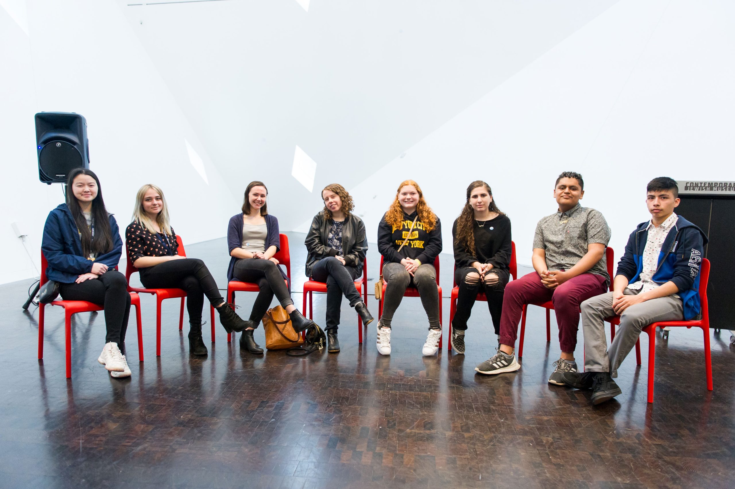 <em>What We Hold</em> youth speakers at the opening reception.